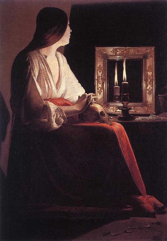 LA TOUR, Georges de The Penitent Magdalen s France oil painting art